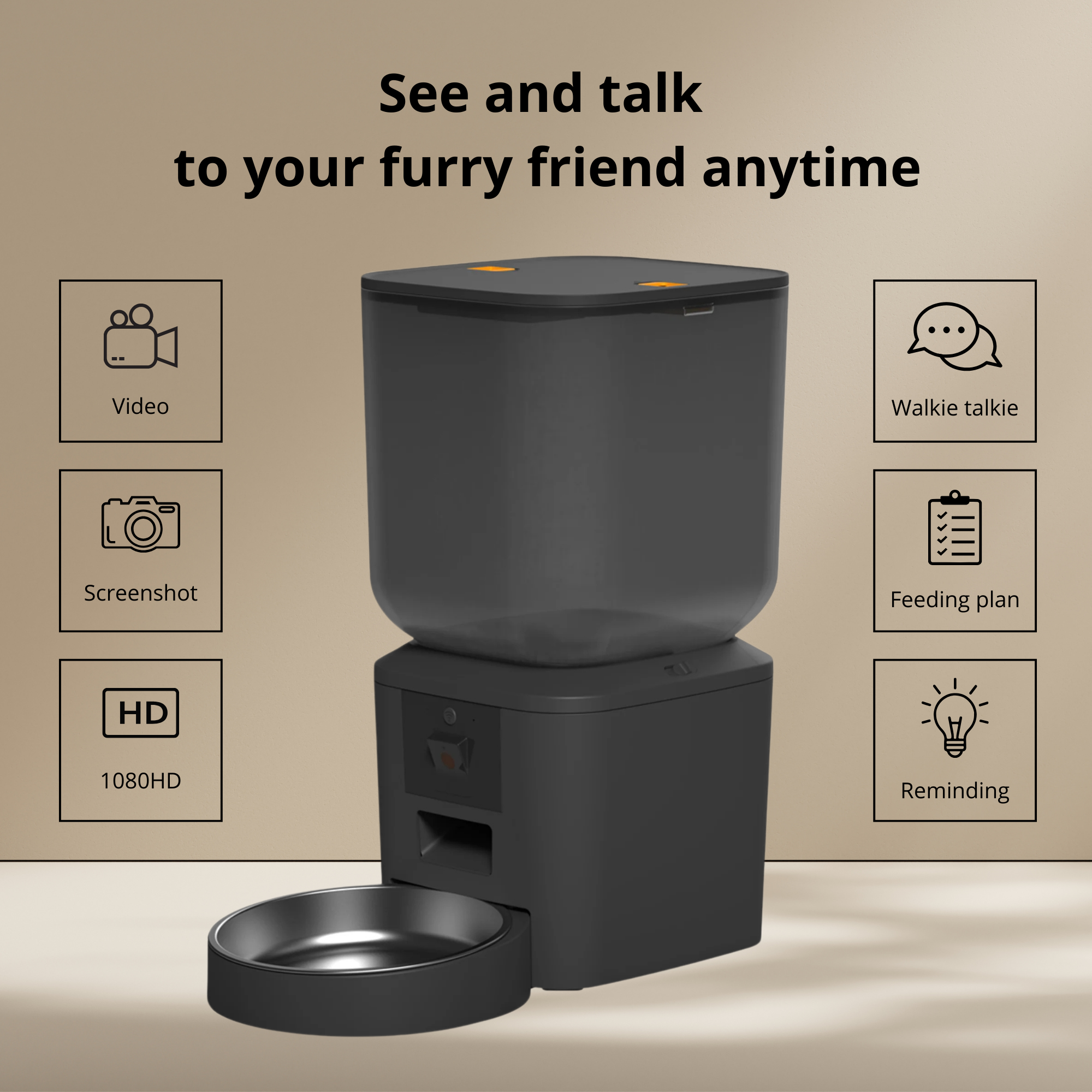 8L Automatic Smart pet feeder - Camera WiFi and more