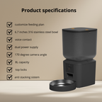 8L Automatic Smart pet feeder - Camera WiFi and more