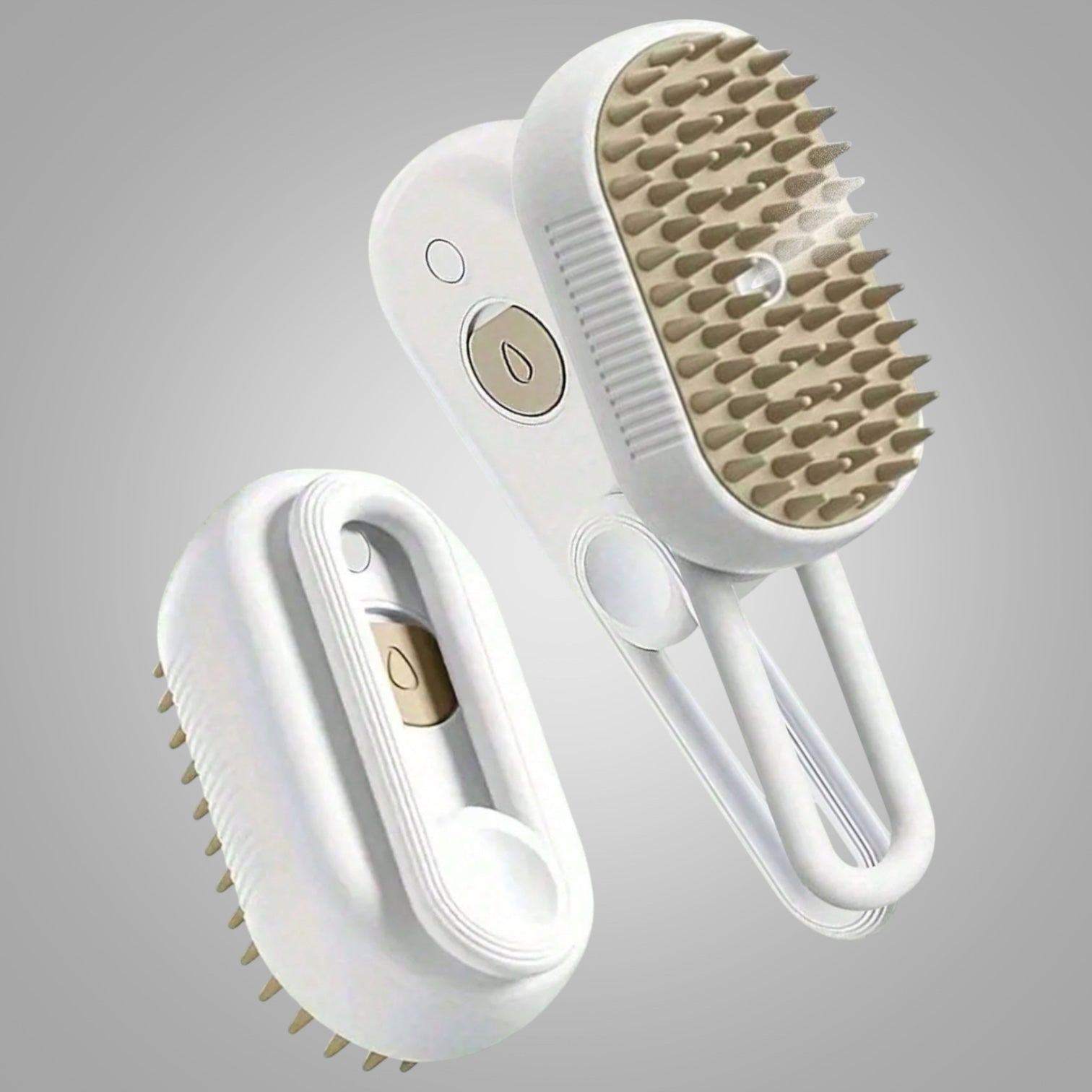 Steam brush for dogs and cats. Clean floating hair and replace bath, massager. Rechargeable
